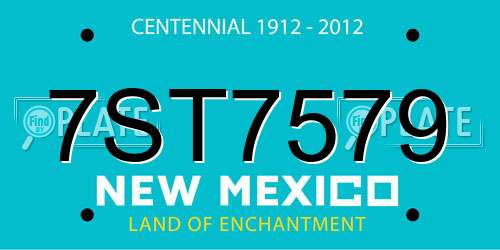 7ST7579 New Mexico License Plate