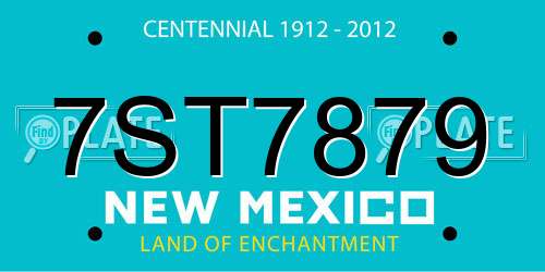 7ST7879 New Mexico License Plate