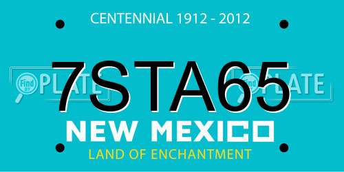 7STA65 New Mexico License Plate