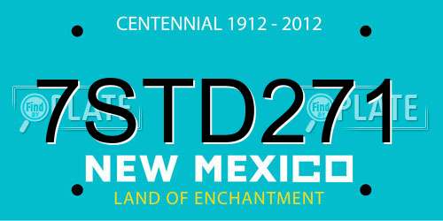 7STD271 New Mexico License Plate