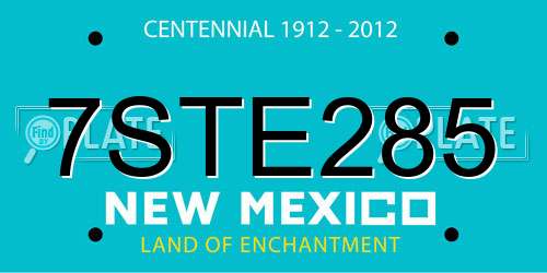 7STE285 New Mexico License Plate