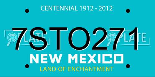 7STO271 New Mexico License Plate