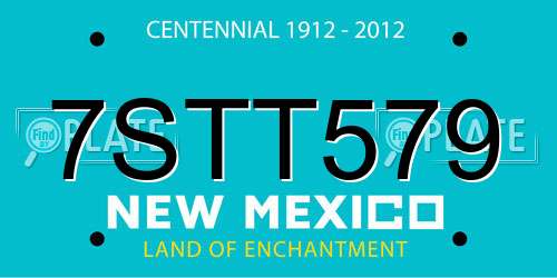 7STT579 New Mexico License Plate