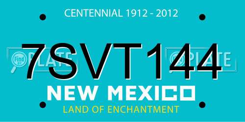 7SVT144 New Mexico License Plate