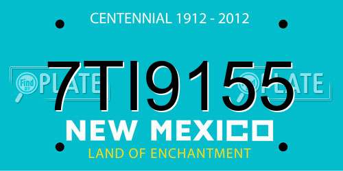 7TI9155 New Mexico License Plate
