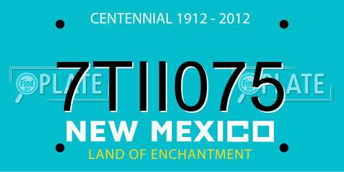 7TII075 New Mexico License Plate