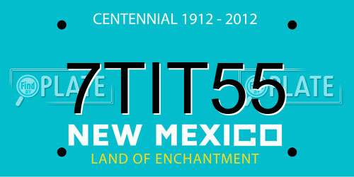 7TIT55 New Mexico License Plate