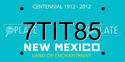 7TIT85 New Mexico License Plate