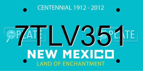 7TLV351 New Mexico License Plate