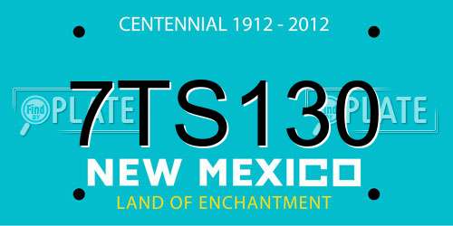 7TS130 New Mexico License Plate