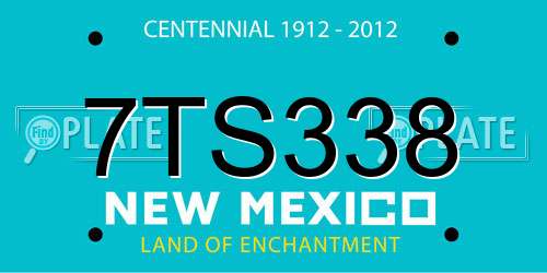 7TS338 New Mexico License Plate