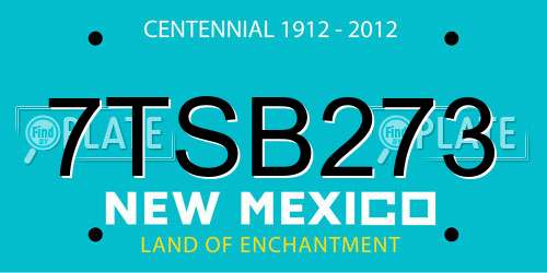 7TSB273 New Mexico License Plate