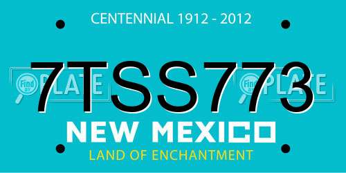 7TSS773 New Mexico License Plate