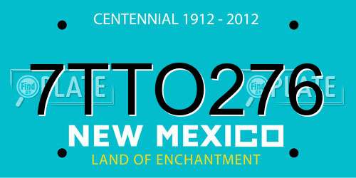 7TTO276 New Mexico License Plate