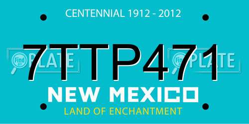 7TTP471 New Mexico License Plate