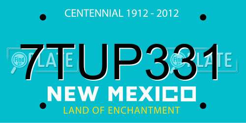 7TUP331 New Mexico License Plate