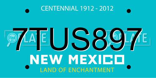 7TUS897 New Mexico License Plate