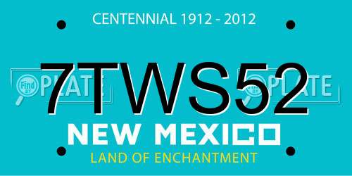 7TWS52 New Mexico License Plate