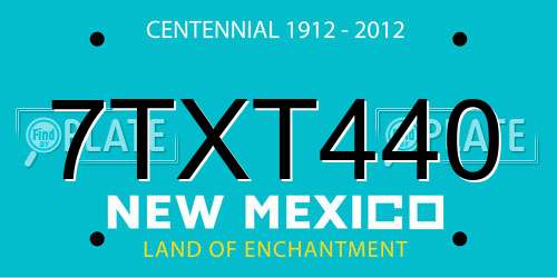7TXT440 New Mexico License Plate
