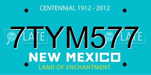7TYM577 New Mexico License Plate