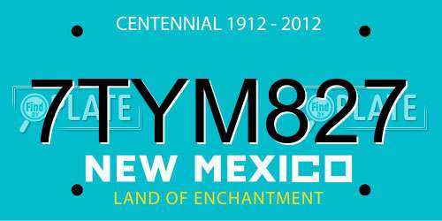 7TYM827 New Mexico License Plate