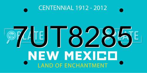 7UT8285 New Mexico License Plate