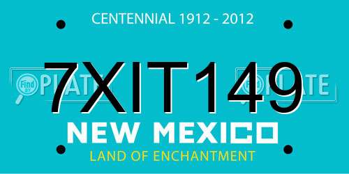 7XIT149 New Mexico License Plate