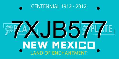 7XJB577 New Mexico License Plate