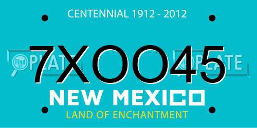 7XOO45 New Mexico License Plate