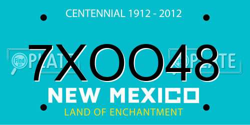 7XOO48 New Mexico License Plate
