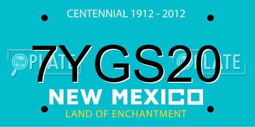 7YGS20 New Mexico License Plate