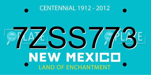 7ZSS773 New Mexico License Plate