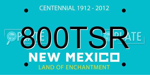 800TSR New Mexico License Plate