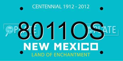 8011OS New Mexico License Plate