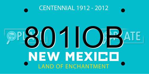 801IOB New Mexico License Plate