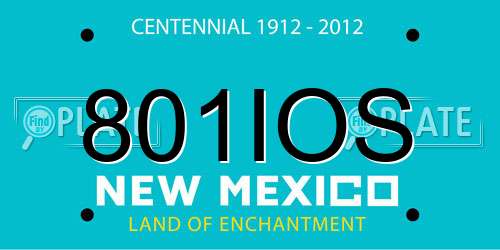 801IOS New Mexico License Plate