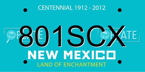 801SCX New Mexico License Plate