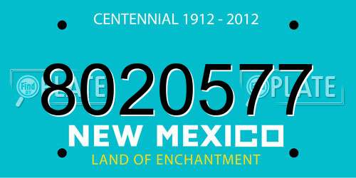 8020577 New Mexico License Plate