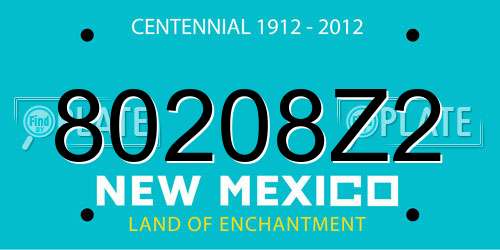 80208Z2 New Mexico License Plate