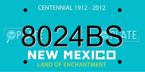 8024BS New Mexico License Plate