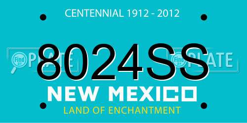 8024SS New Mexico License Plate