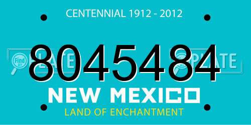 8045484 New Mexico License Plate