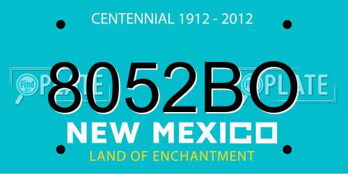 8052BO New Mexico License Plate