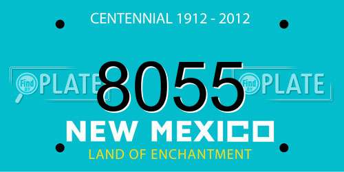 8055 New Mexico License Plate