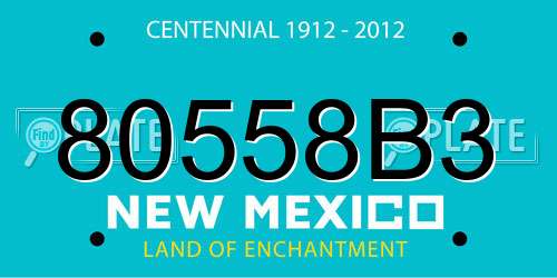 80558B3 New Mexico License Plate