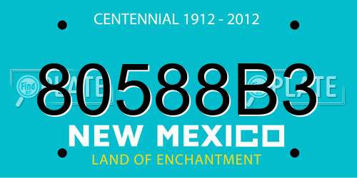 80588B3 New Mexico License Plate