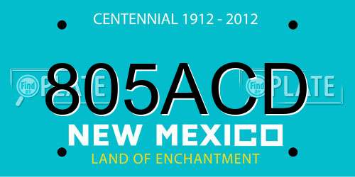 805ACD New Mexico License Plate