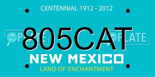 805CAT New Mexico License Plate
