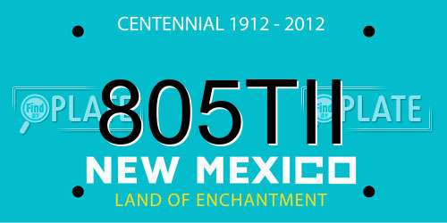 805TII New Mexico License Plate
