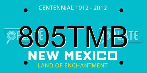 805TMB New Mexico License Plate